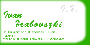 ivan hrabovszki business card